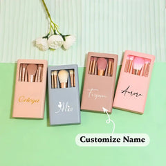 Customized Personalized Name Makeup Brushes, Personalized Makeup Brushes with Boxes, Bridesmaid Gifts, Gifts for Her, Bridesmaid Gifts, Travel Makeup, Mom Gifts