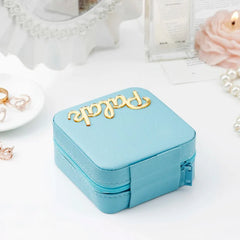 Customised Jewellery Box - Portable Mini Travel Jewellery Box - Acrylic Name - Random color