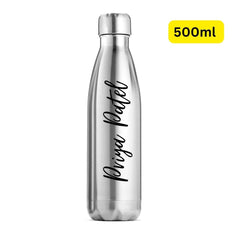 Gift in style: 500ML customized steel bottle with your name, suitable for hot & cold drinks