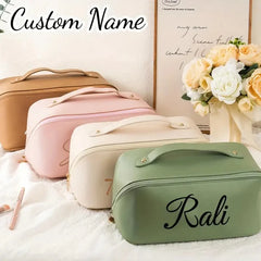 Personalized Elegant Cosmetic Travel Organizer for Special Occasions - Perfect for Weddings, Bridal Showers, and Birthdays etc (Random color)