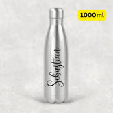 Customized 1000ml stainless steel insulated bottle with personalized name