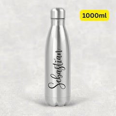 Customized 1000ml stainless steel insulated bottle with personalized name