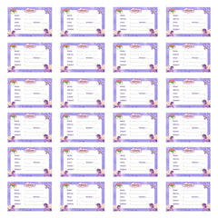 Customized Name Sticker for School Books & Copys, 24 Labels