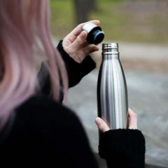 Gift in style: 500ML customized steel bottle with your name, suitable for hot & cold drinks