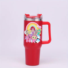 Customized Labubu Water Tumbler with Handle and Straw: Perfect for cartoon lovers and anyone who wants a unique drinkware