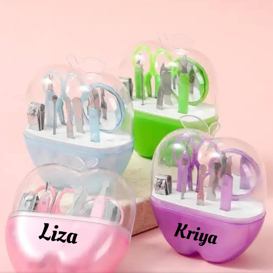 Customized Apple-Shaped Manicure Kit – Custom Your Name in Nail Care Set