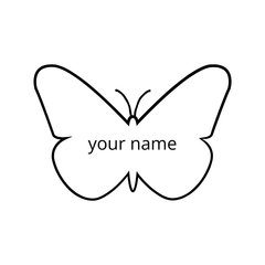 Customized Glass Sipper Bottle – Custom Name with Butterfly Design (Random Color)