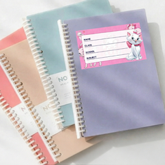 Marie Cat Disney-Themed Personalized School Subject Labels (24 Pcs) – Custom Name & Subject Stickers for Kids | Waterproof Notebook Labels