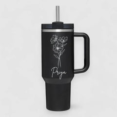 1200ml Customized Tumbler with Name & Special Birth Flower