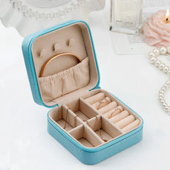 Customised Jewellery Box - Portable Mini Travel Jewellery Box - Floral Print - Initial + Name
