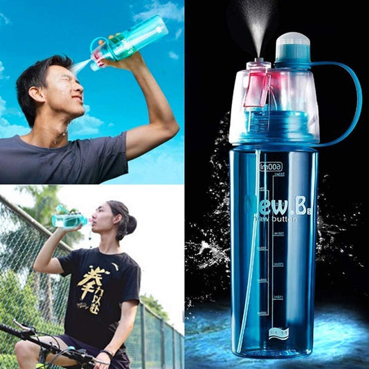 600ml Sports Spray Water Bottle
