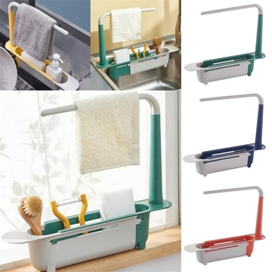 Telescopic Sink Rack Storage Holder