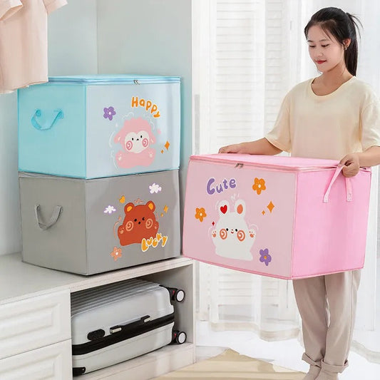 Large Capacity Cartoon Quilt Storage Bag
