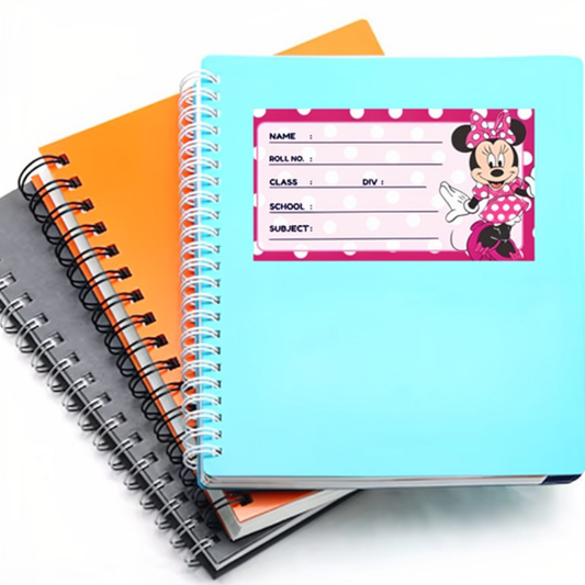 Cartoon-Themed Personalized School Name Stickers (24 Pcs) – Custom Name Labels for Kids | Waterproof Notebook, Book & Bottle Stickers