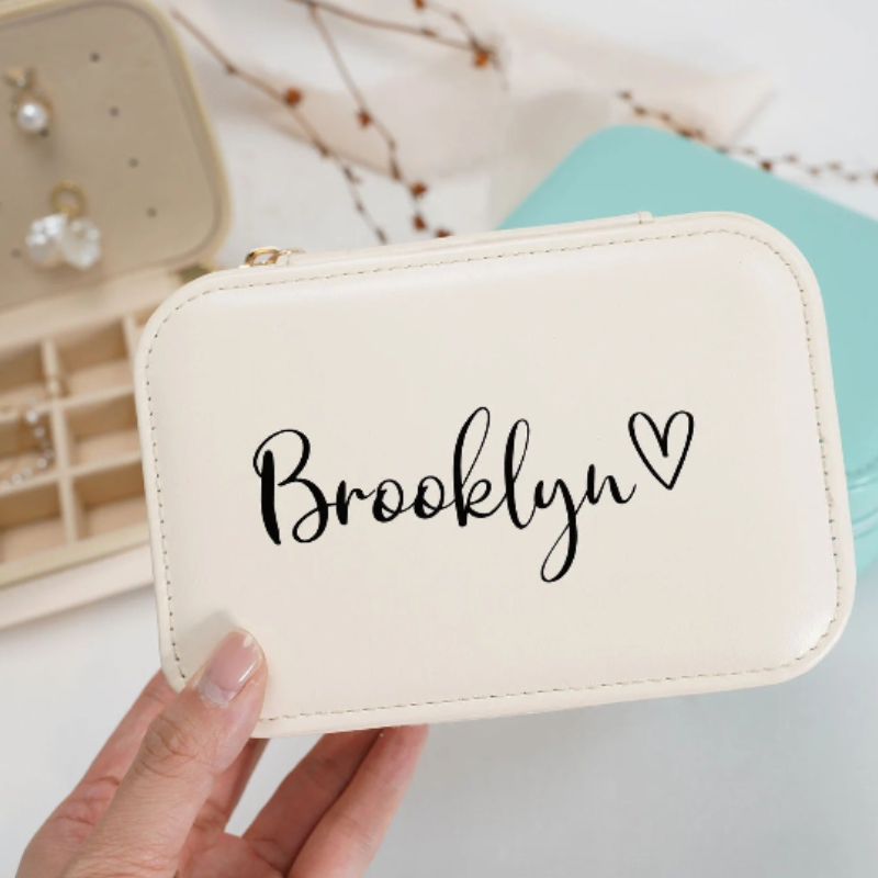 Customised Jewellery Box – Large Capacity Jewelry Organizer with Your Name (Random Box)