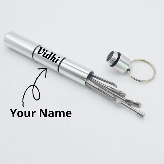 Customized Stainless Steel Earwax Removal Kit – Custom Your Name in Ear Cleaning Tools case