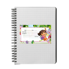 Dora the Explorer Themed Personalized Book Labels (24 Pcs) – Custom Name Stickers for Kids | Waterproof School Notebook Labels