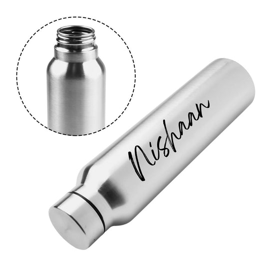 Personalized Stainless Steel Water Bottle 1 Litre – Custom Name Printed Bottle for Gym, Office, Travel & Home Use