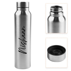 Personalized Stainless Steel Water Bottle 1 Litre – Custom Name Printed Bottle for Gym, Office, Travel & Home Use