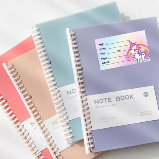 Unicorn-Themed Personalized School Name Stickers (24 Pcs) – Custom Name Labels for Kids | Waterproof Notebook & Book Labels