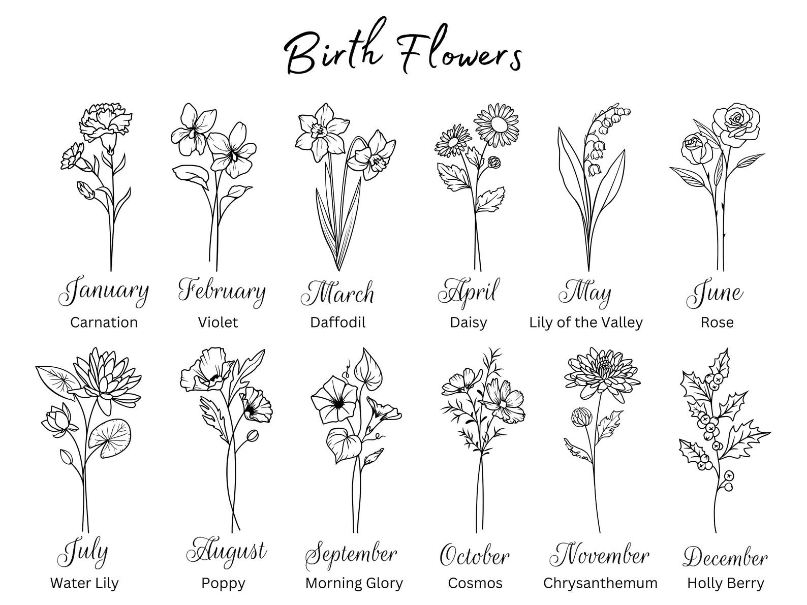 Personalized Birth Flower Tumbler With Name ,Personalized Birth Flower Tumbler, Bridesmaid Proposal, Gifts for Her, Party Favor