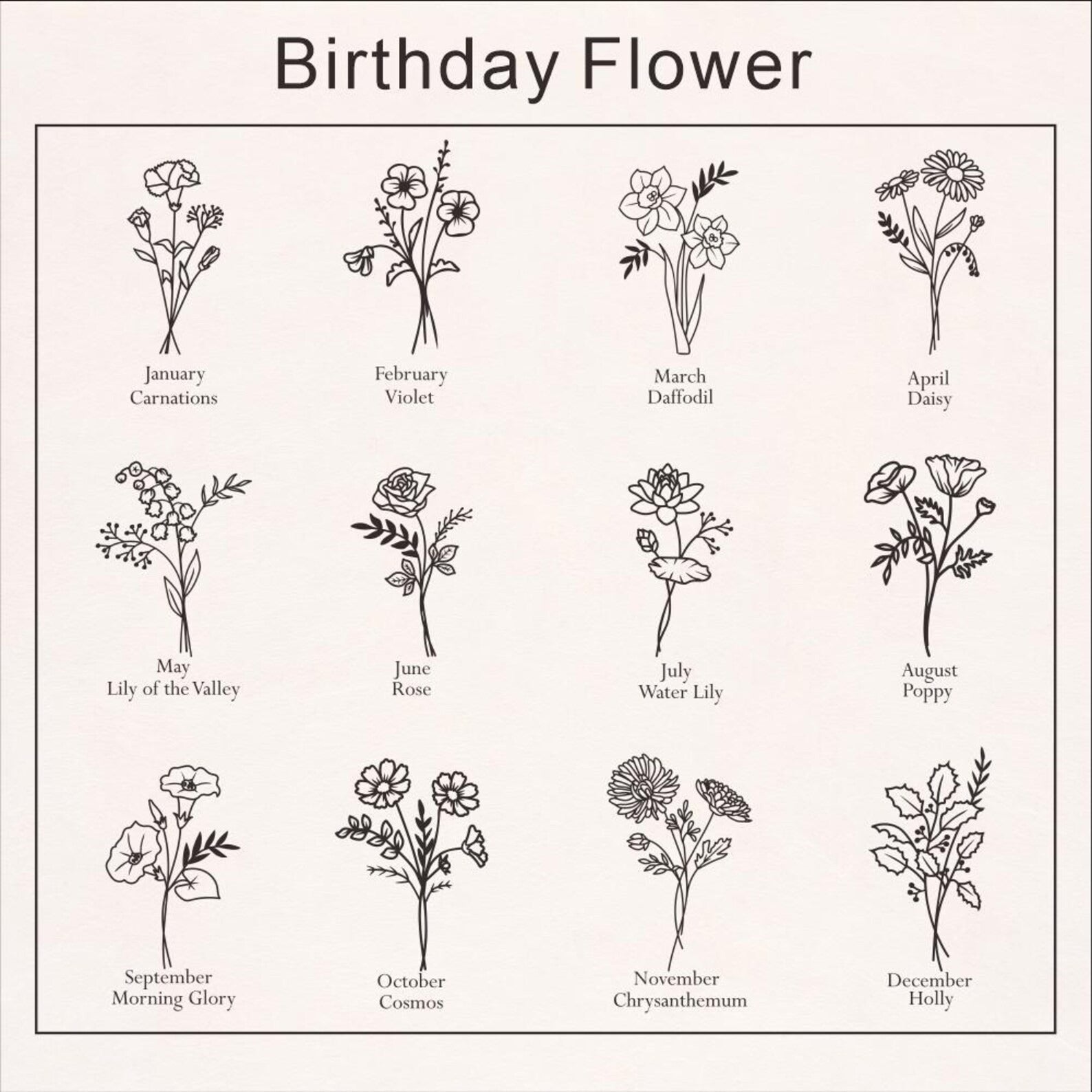 Custom Birth Flower Makeup Brush Set,Cosmetic Brushes Set for Bridesmaid,Travel Makeup Brushes,Birthday Gift for Best Friend,Gift for Girl